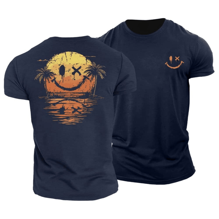 Sommerliches Smiley Meer T-Shirt